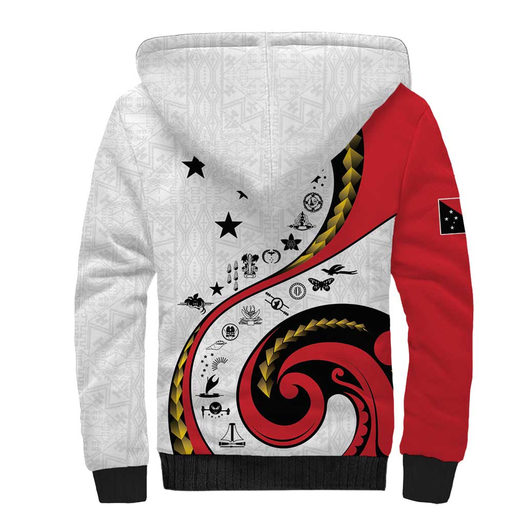 Papua New Guinea 50th Independence Anniversary Sherpa Hoodie Special Style White Version LT05 - Polynesian Pride