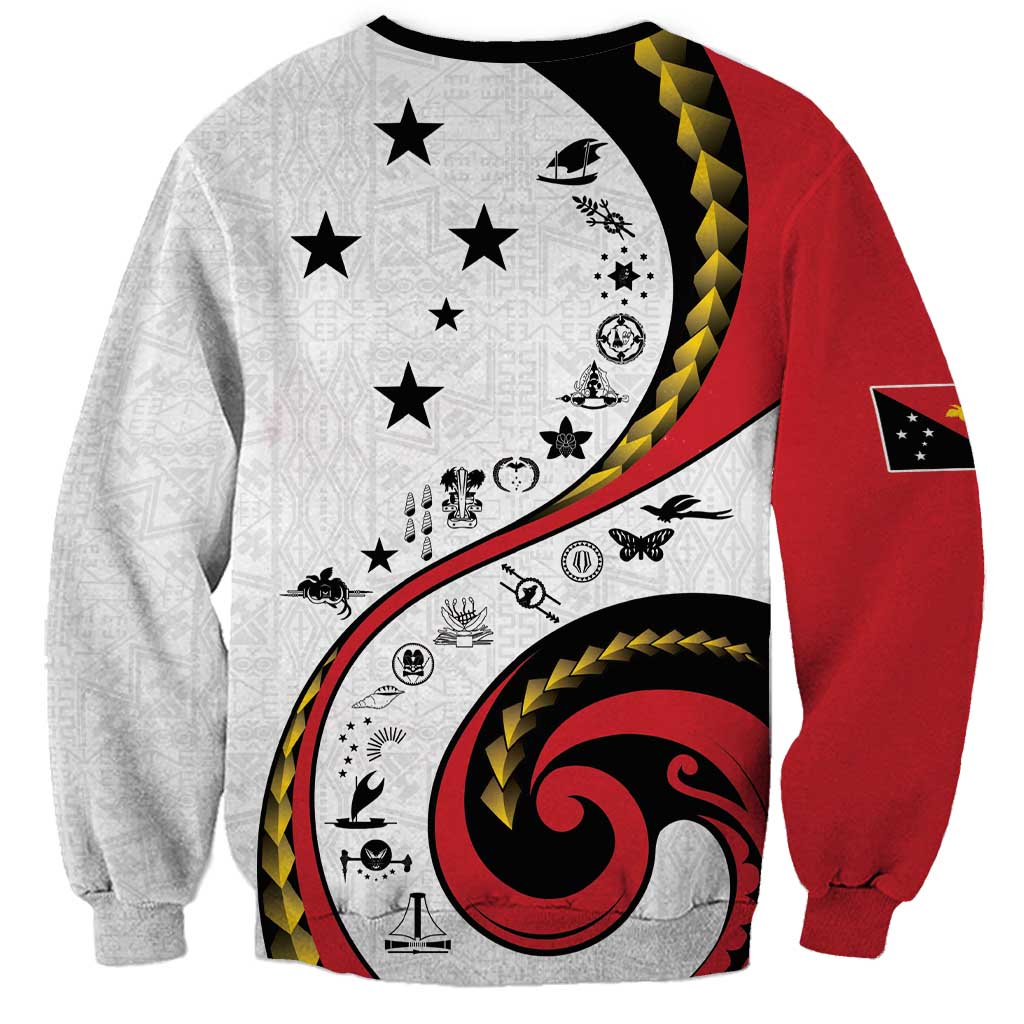 Papua New Guinea 50th Independence Anniversary Sweatshirt Special Style White Version LT05 - Polynesian Pride