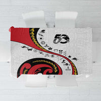 Papua New Guinea 50th Independence Anniversary Tablecloth Special Style White Version LT05 White - Polynesian Pride