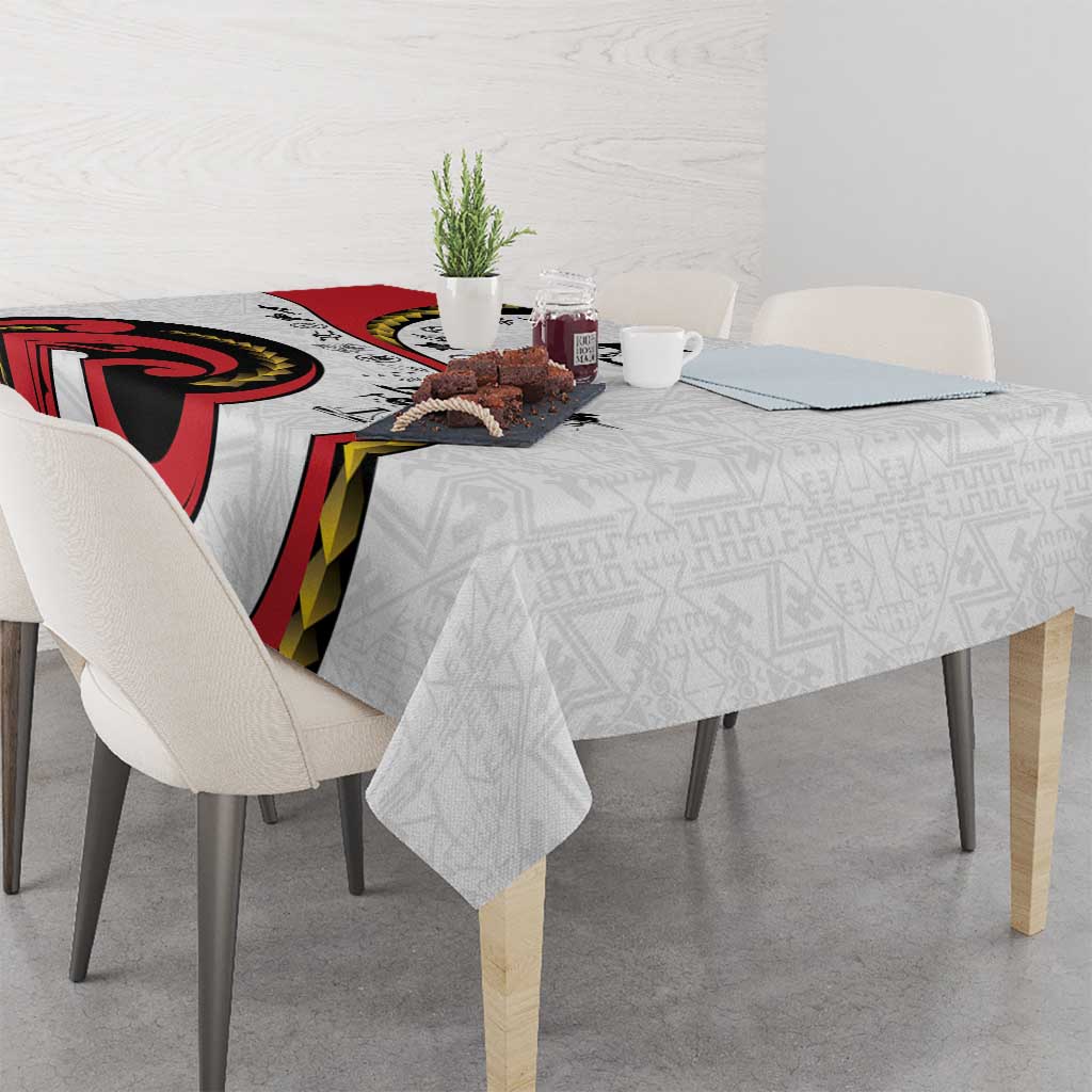 Papua New Guinea 50th Independence Anniversary Tablecloth Special Style White Version LT05 - Polynesian Pride