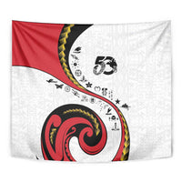 Papua New Guinea 50th Independence Anniversary Tapestry Special Style White Version - Polynesian Pride