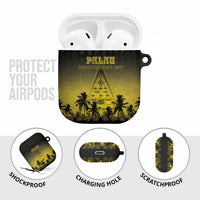 Palau Independence Day AirPods Case Palauan Tattoo Pattern - Polynesian Pride