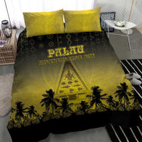 Palau Independence Day Bedding Set Palauan Tattoo Pattern - Polynesian Pride