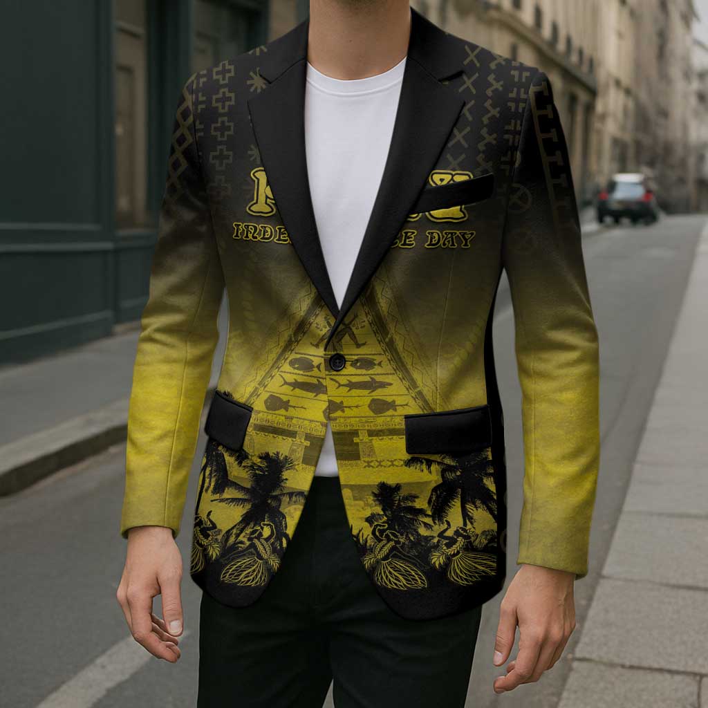 Personalised Palau Independence Day Blazer Palauan Tattoo Pattern - Polynesian Pride