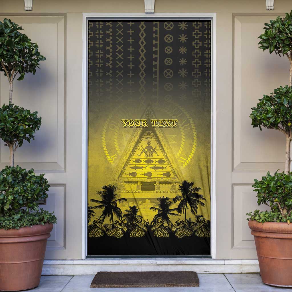 Palau Independence Day Door Cover Palauan Tattoo Pattern - Polynesian Pride