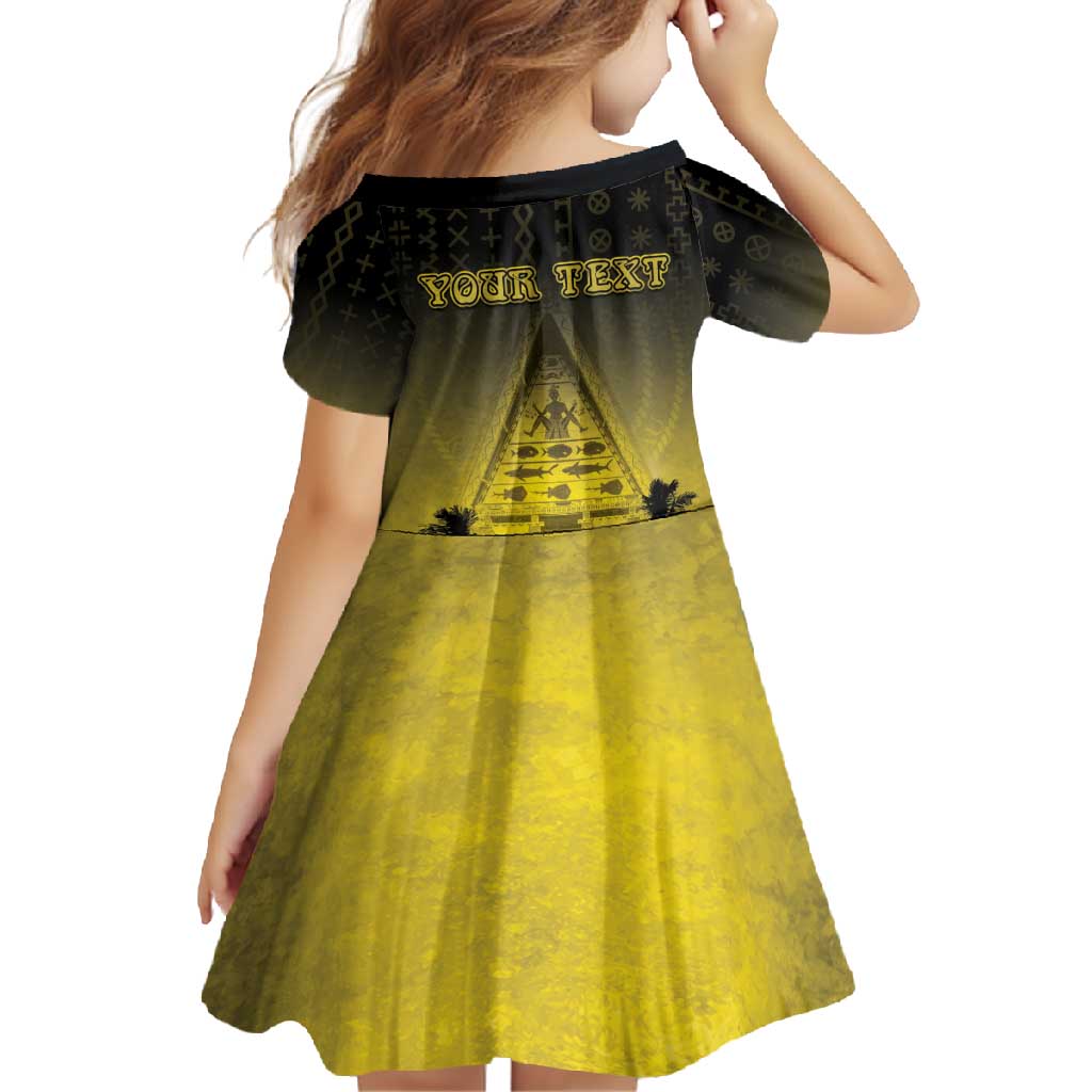 Personalised Palau Independence Day Family Matching Long Sleeve Bodycon Dress and Hawaiian Shirt Palauan Tattoo Pattern - Polynesian Pride