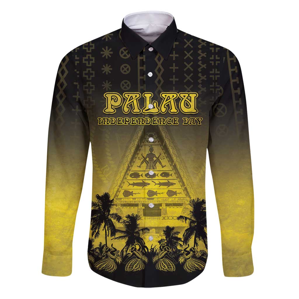Personalised Palau Independence Day Family Matching Puletasi and Hawaiian Shirt Palauan Tattoo Pattern - Polynesian Pride