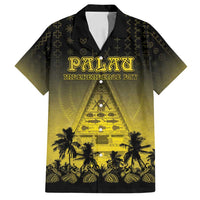 Personalised Palau Independence Day Family Matching Summer Maxi Dress and Hawaiian Shirt Palauan Tattoo Pattern - Polynesian Pride