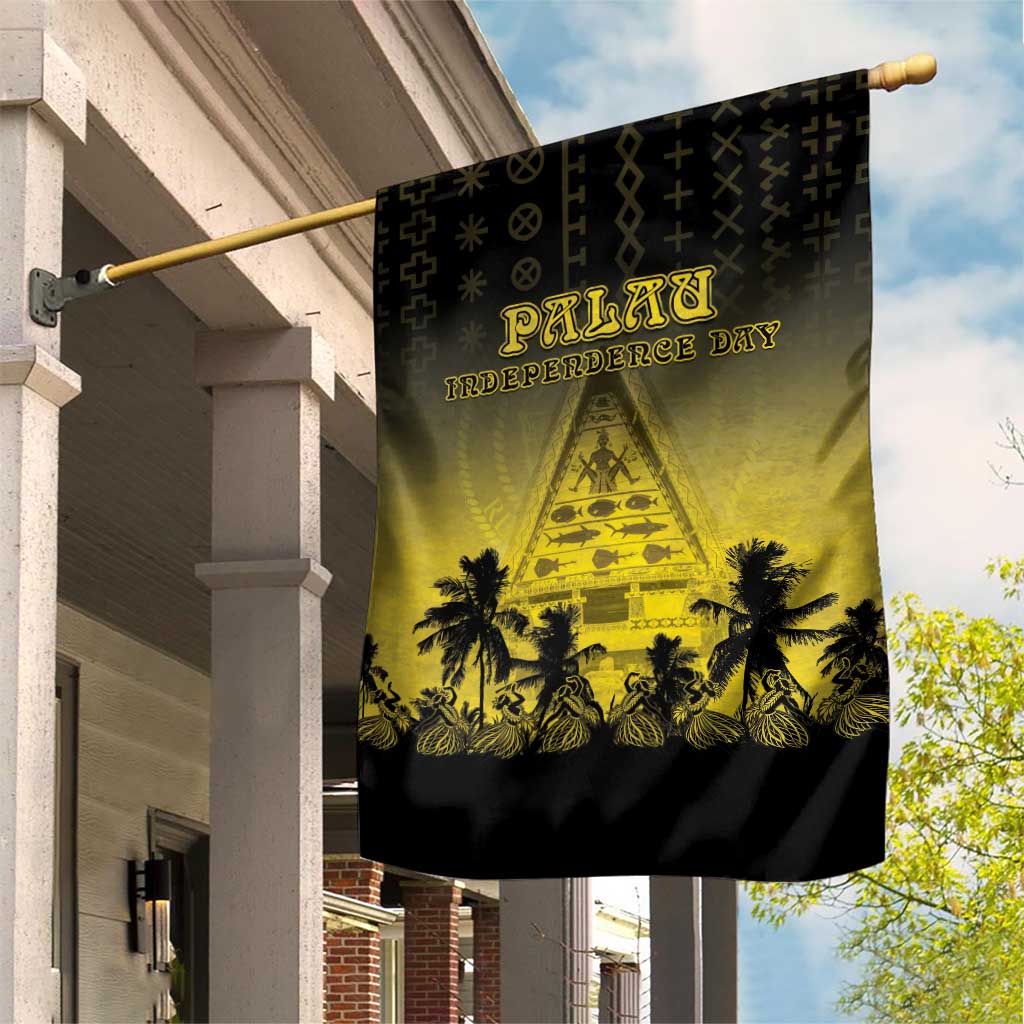 Palau Independence Day Garden Flag Palauan Tattoo Pattern - Polynesian Pride