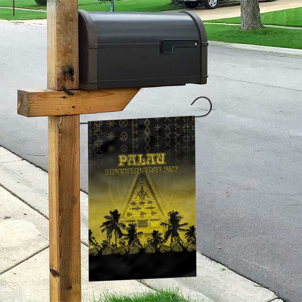 Palau Independence Day Garden Flag Palauan Tattoo Pattern - Polynesian Pride