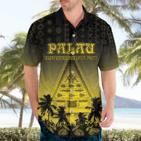 Personalised Palau Independence Day Hawaiian Shirt Palauan Tattoo Pattern - Polynesian Pride