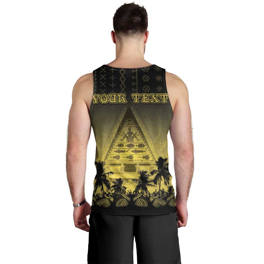 Personalised Palau Independence Day Men Tank Top Palauan Tattoo Pattern - Polynesian Pride