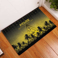Palau Independence Day Rubber Doormat Palauan Tattoo Pattern - Polynesian Pride