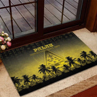 Palau Independence Day Rubber Doormat Palauan Tattoo Pattern - Polynesian Pride