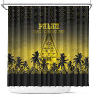 Palau Independence Day Shower Curtain Palauan Tattoo Pattern - Polynesian Pride