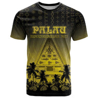 Personalised Palau Independence Day T Shirt Palauan Tattoo Pattern - Polynesian Pride