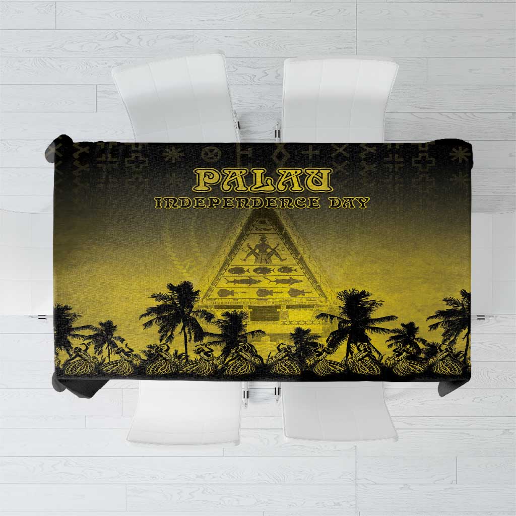 Palau Independence Day Tablecloth Palauan Tattoo Pattern - Polynesian Pride