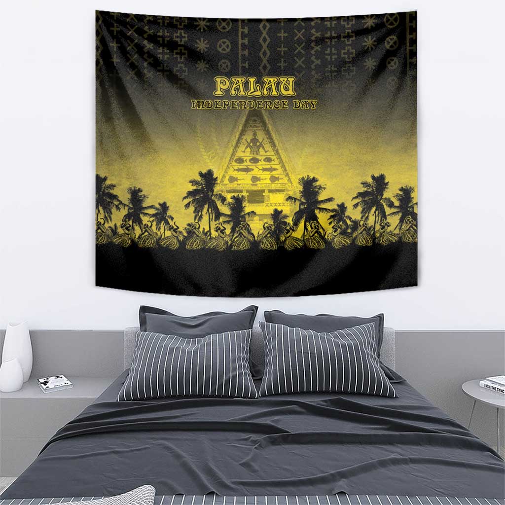 Palau Independence Day Tapestry Palauan Tattoo Pattern - Polynesian Pride