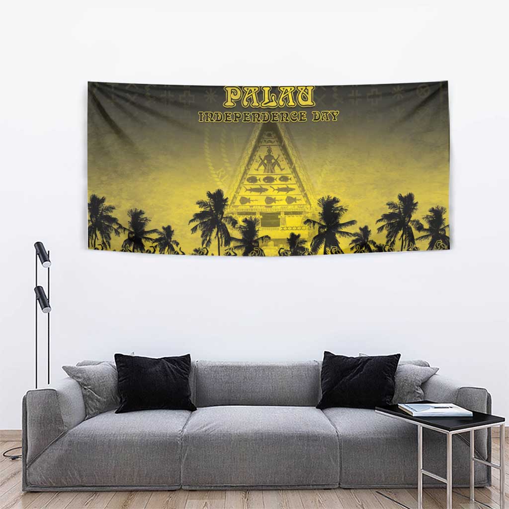 Palau Independence Day Tapestry Palauan Tattoo Pattern - Polynesian Pride