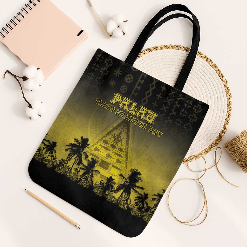 Palau Independence Day Tote Bag Palauan Tattoo Pattern - Polynesian Pride