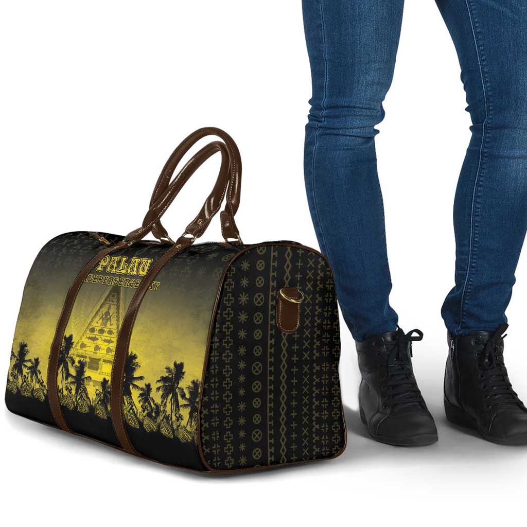Palau Independence Day Travel Bag Palauan Tattoo Pattern - Polynesian Pride