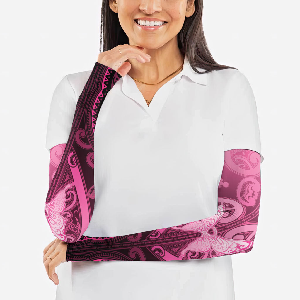Aotearoa Breast Cancer Arm Sleeves Maori Tribal Pattern LT05 - Polynesian Pride