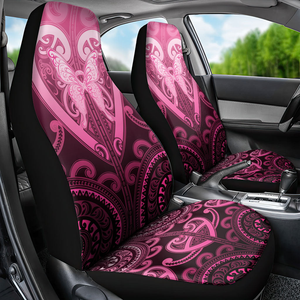 Aotearoa Breast Cancer Car Seat Cover Maori Tribal Pattern LT05 - Polynesian Pride