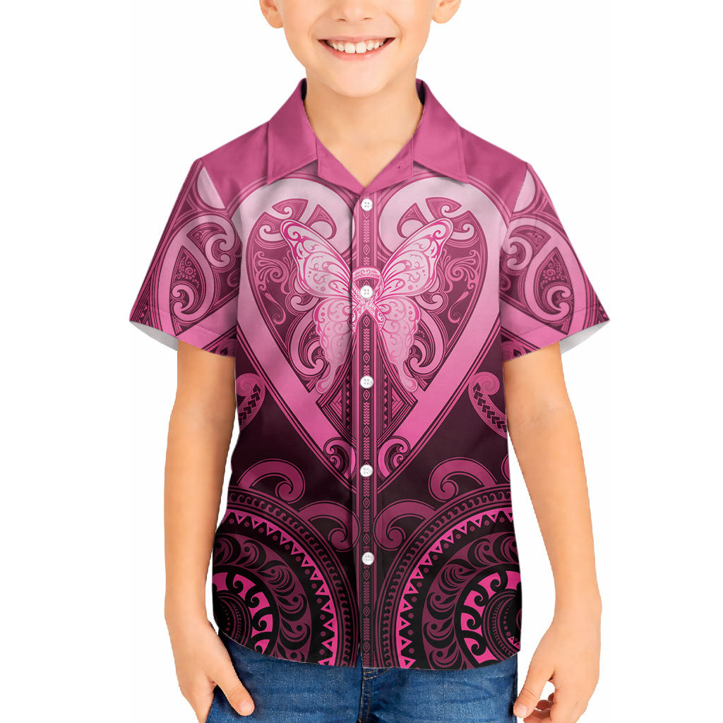Aotearoa Breast Cancer Hawaiian Shirt Maori Tribal Pattern LT05 - Polynesian Pride