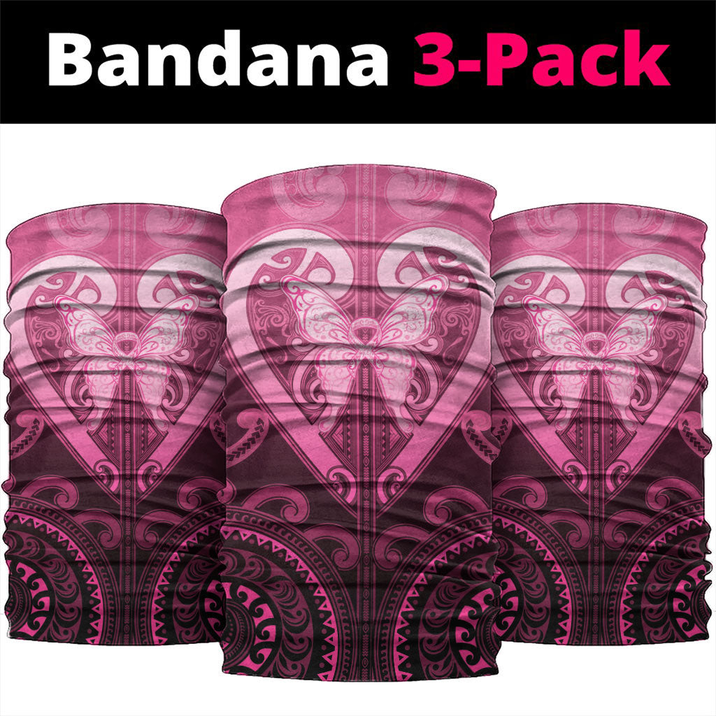 Aotearoa Breast Cancer Neck Gaiter Maori Tribal Pattern LT05 package One Size: 25*50cm Pink - Polynesian Pride