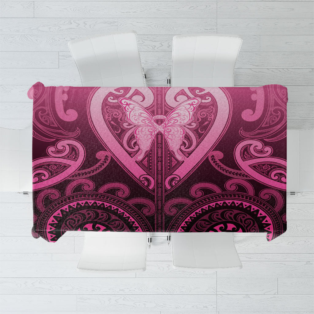 Aotearoa Breast Cancer Tablecloth Maori Tribal Pattern LT05 Pink - Polynesian Pride