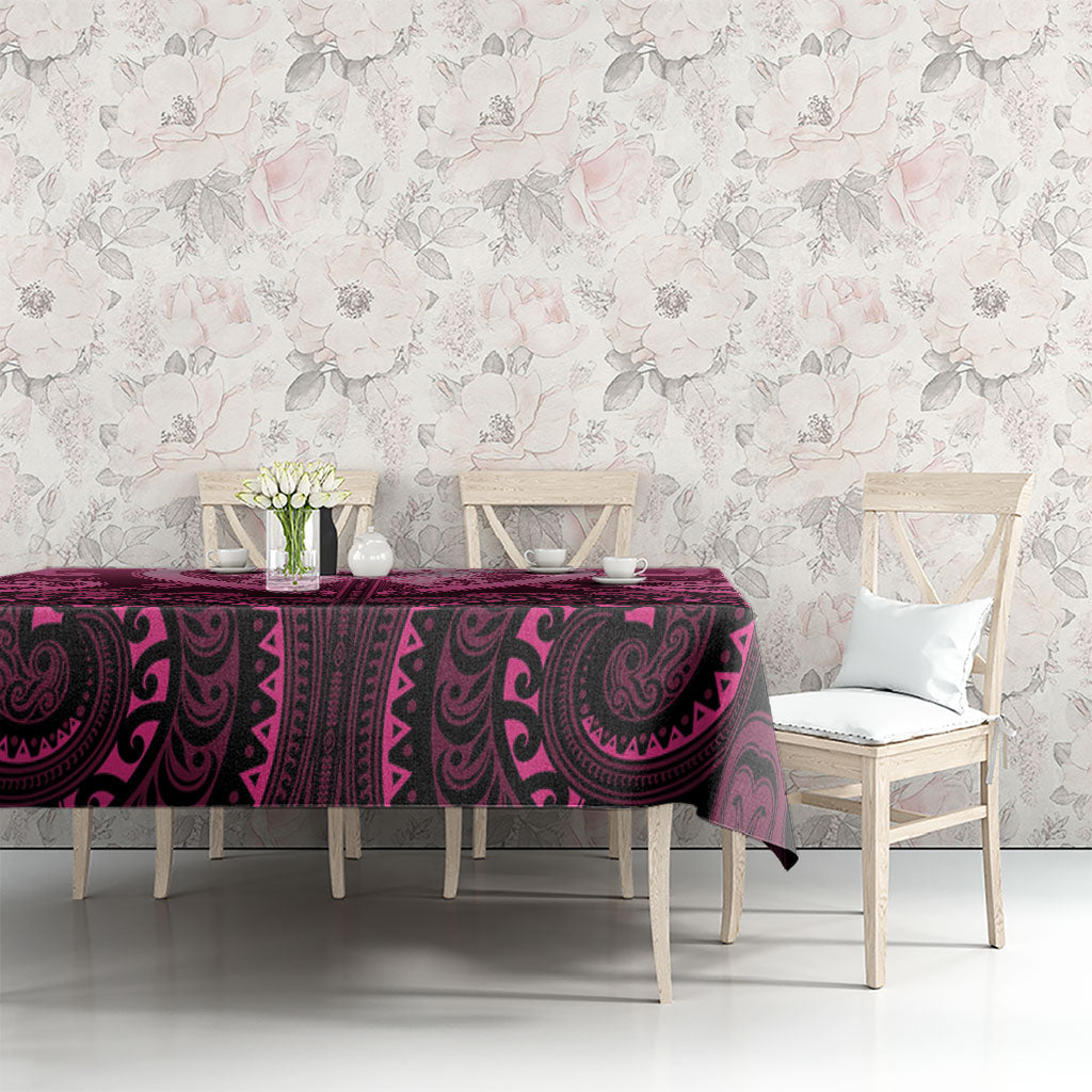 Aotearoa Breast Cancer Tablecloth Maori Tribal Pattern LT05 - Polynesian Pride