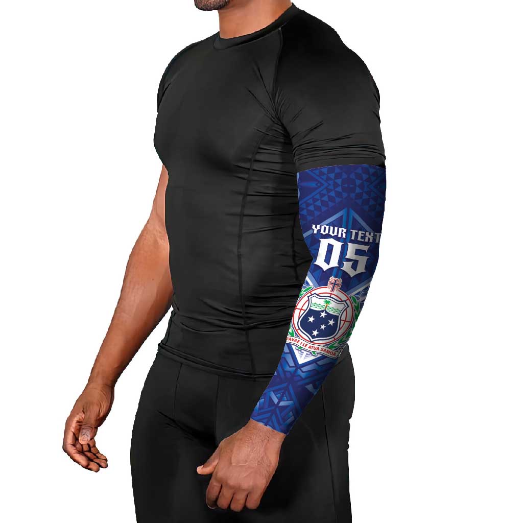 Toa Samoa Rugby Custom Arm Sleeves Samoan Pride With Tribal Pattern - Polynesian Pride