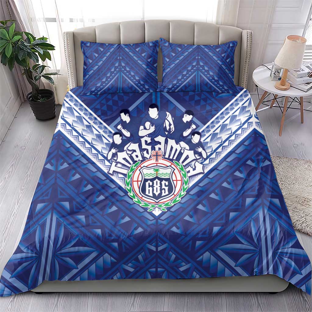 Toa Samoa Rugby Bedding Set Samoan Pride With Tribal Pattern - Polynesian Pride