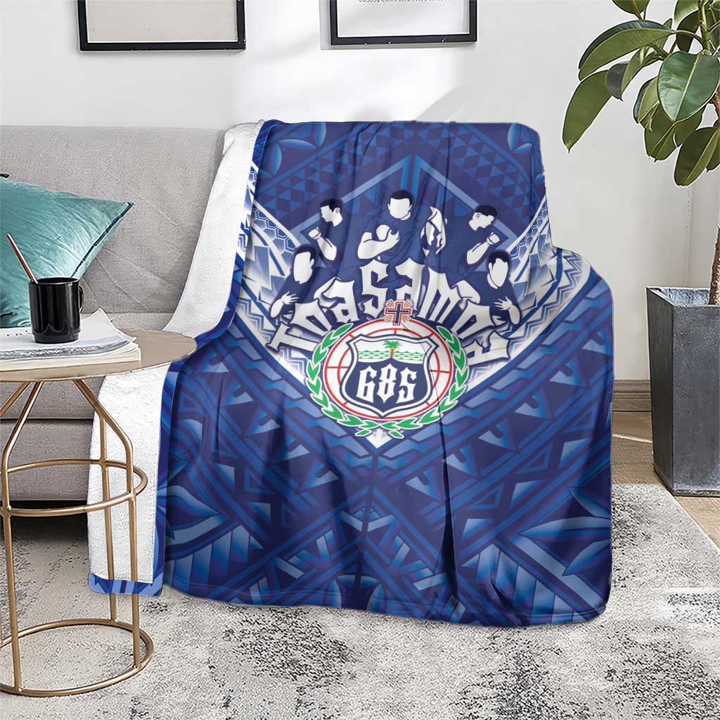 Toa Samoa Rugby Blanket Samoan Pride With Tribal Pattern - Polynesian Pride