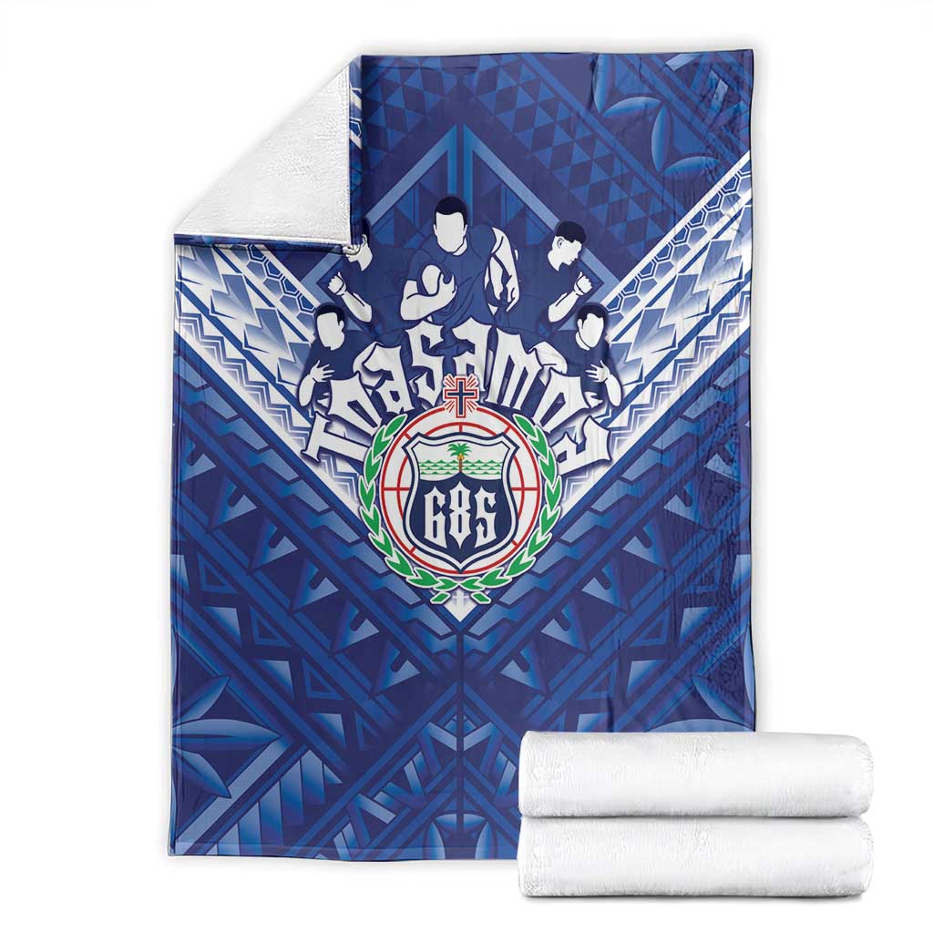 Toa Samoa Rugby Blanket Samoan Pride With Tribal Pattern - Polynesian Pride