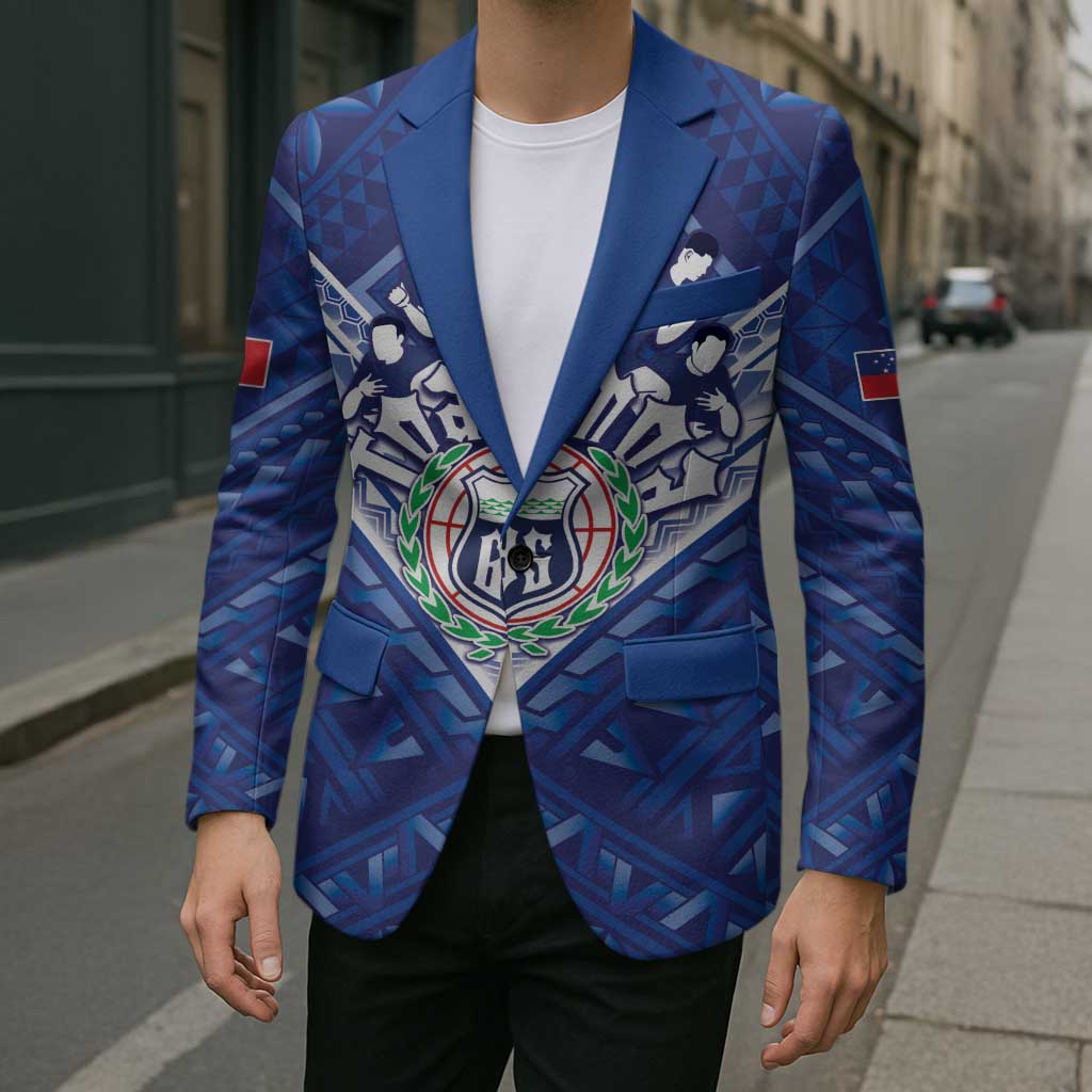 Toa Samoa Rugby Custom Blazer Samoan Pride With Tribal Pattern - Polynesian Pride