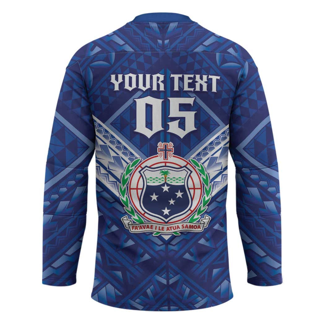 Toa Samoa Rugby Custom Hockey Jersey Samoan Pride With Tribal Pattern - Polynesian Pride