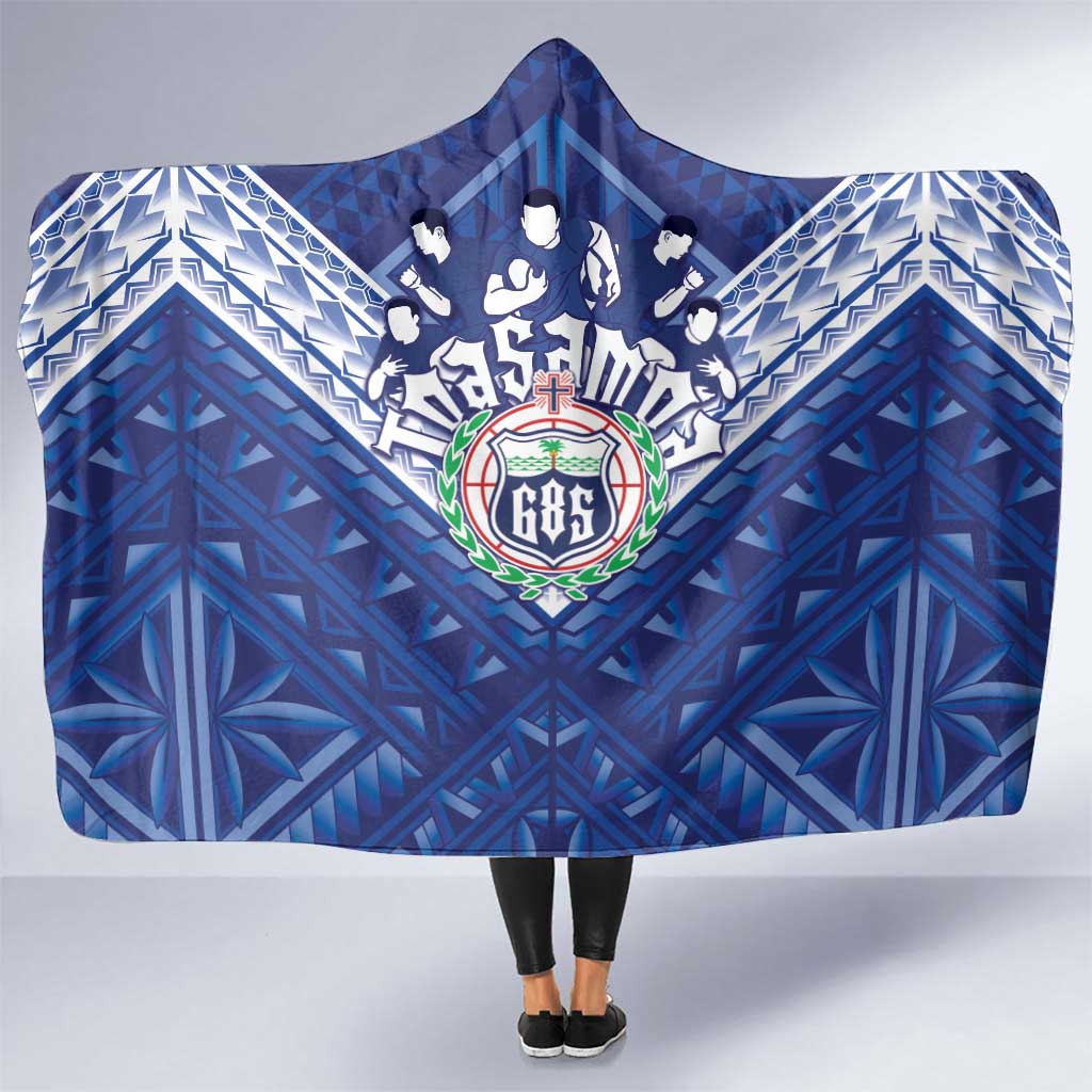 Toa Samoa Rugby Hooded Blanket Samoan Pride With Tribal Pattern - Polynesian Pride