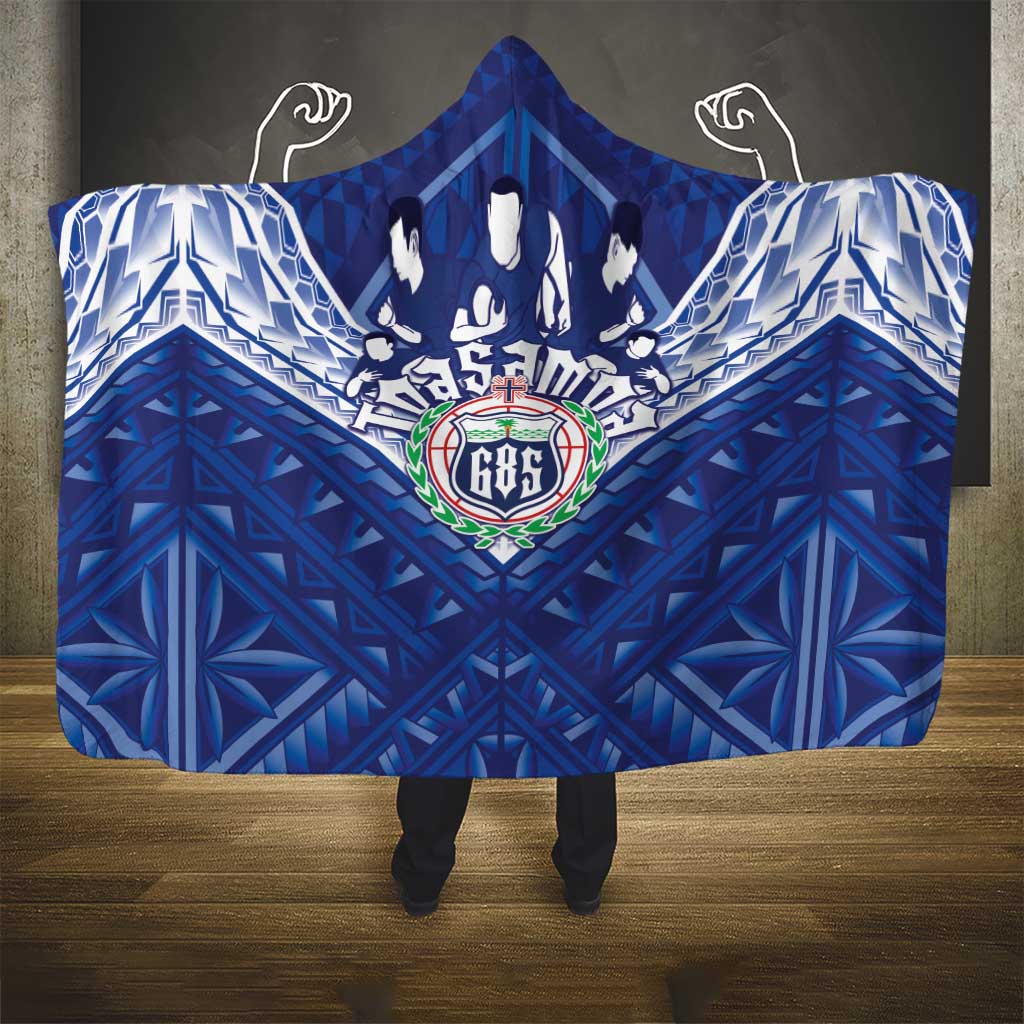 Toa Samoa Rugby Hooded Blanket Samoan Pride With Tribal Pattern - Polynesian Pride