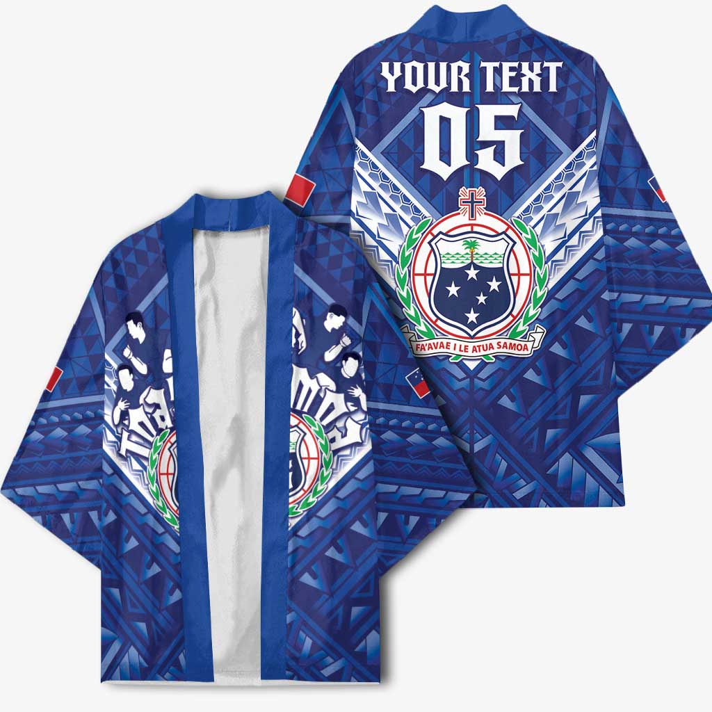 Toa Samoa Rugby Custom Kimono Samoan Pride With Tribal Pattern - Polynesian Pride