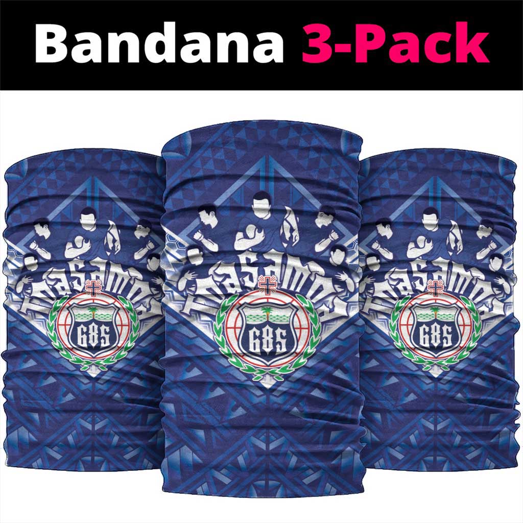 Toa Samoa Rugby Neck Gaiter Samoan Pride With Tribal Pattern - Polynesian Pride