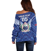 Toa Samoa Rugby Custom Off Shoulder Sweater Samoan Pride With Tribal Pattern - Polynesian Pride