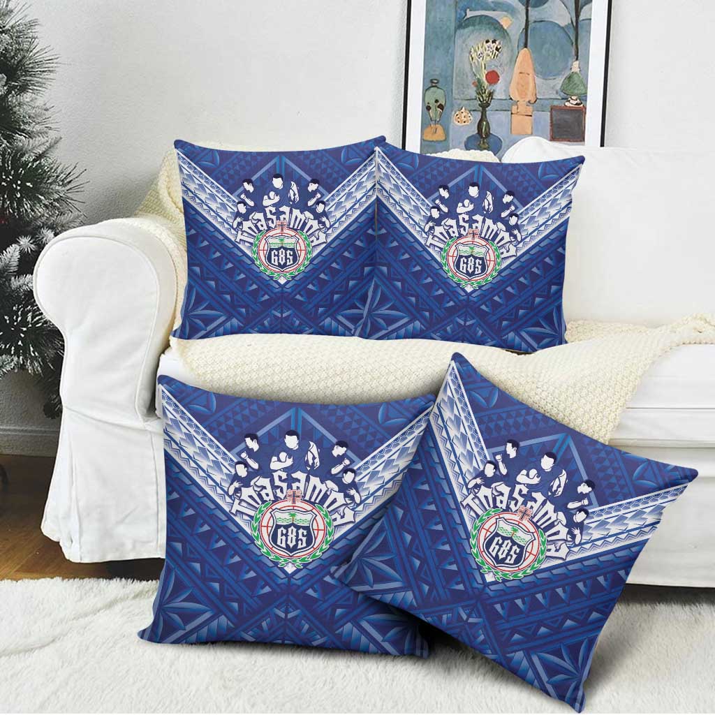 Toa Samoa Rugby Pillow Cover Samoan Pride With Tribal Pattern - Polynesian Pride