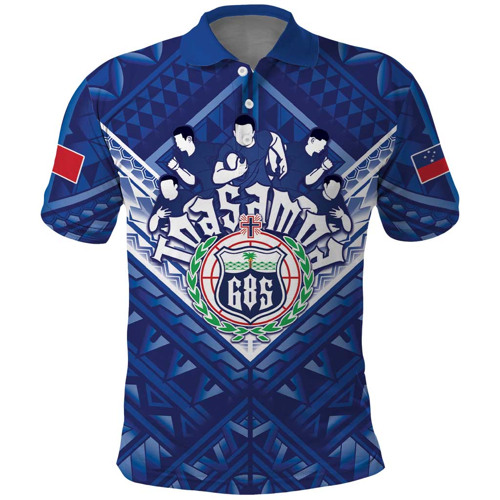 Toa Samoa Rugby Custom Polo Shirt Samoan Pride With Tribal Pattern - Polynesian Pride