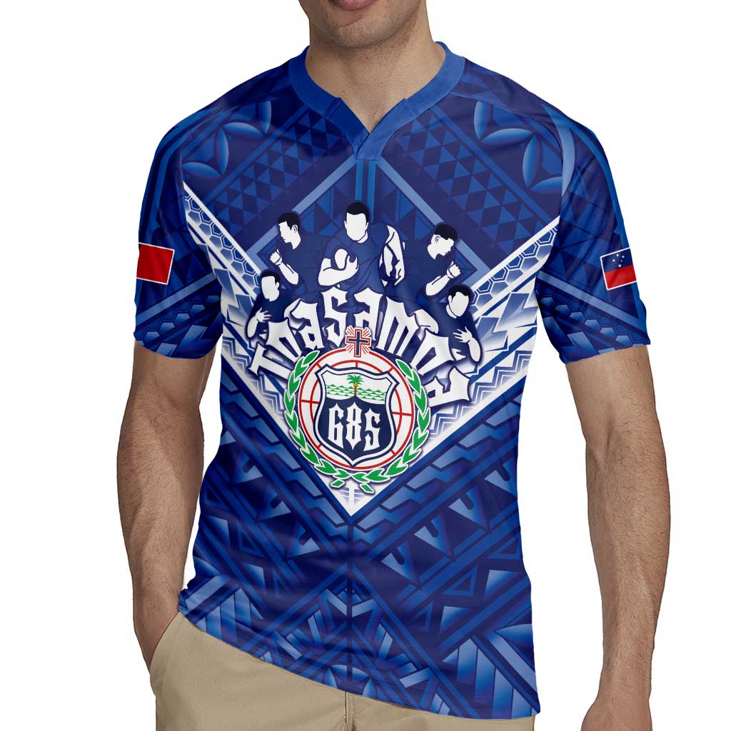 Toa Samoa Rugby Custom Rugby Jersey Samoan Pride With Tribal Pattern - Polynesian Pride