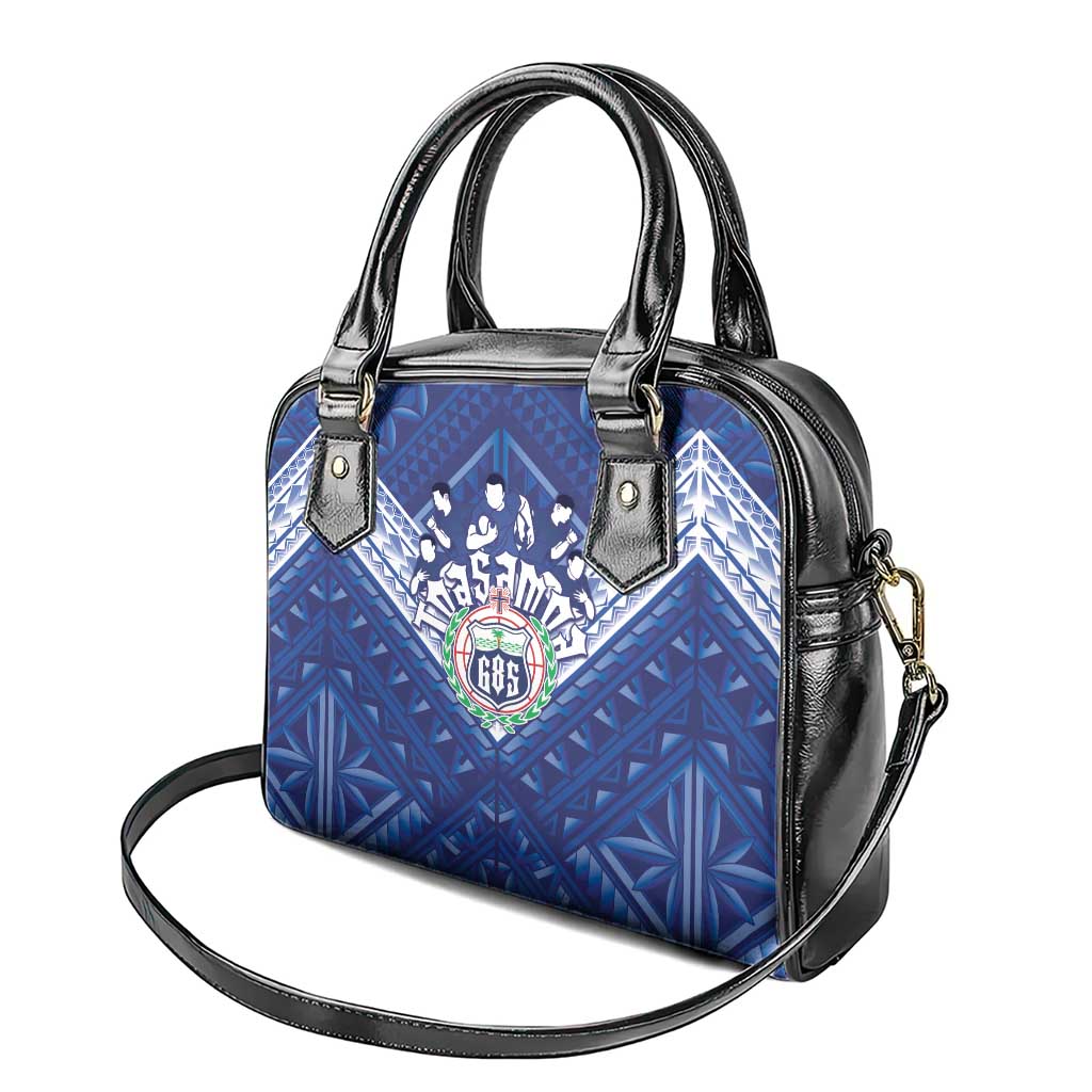 Toa Samoa Rugby Shoulder Handbag Samoan Pride With Tribal Pattern - Polynesian Pride