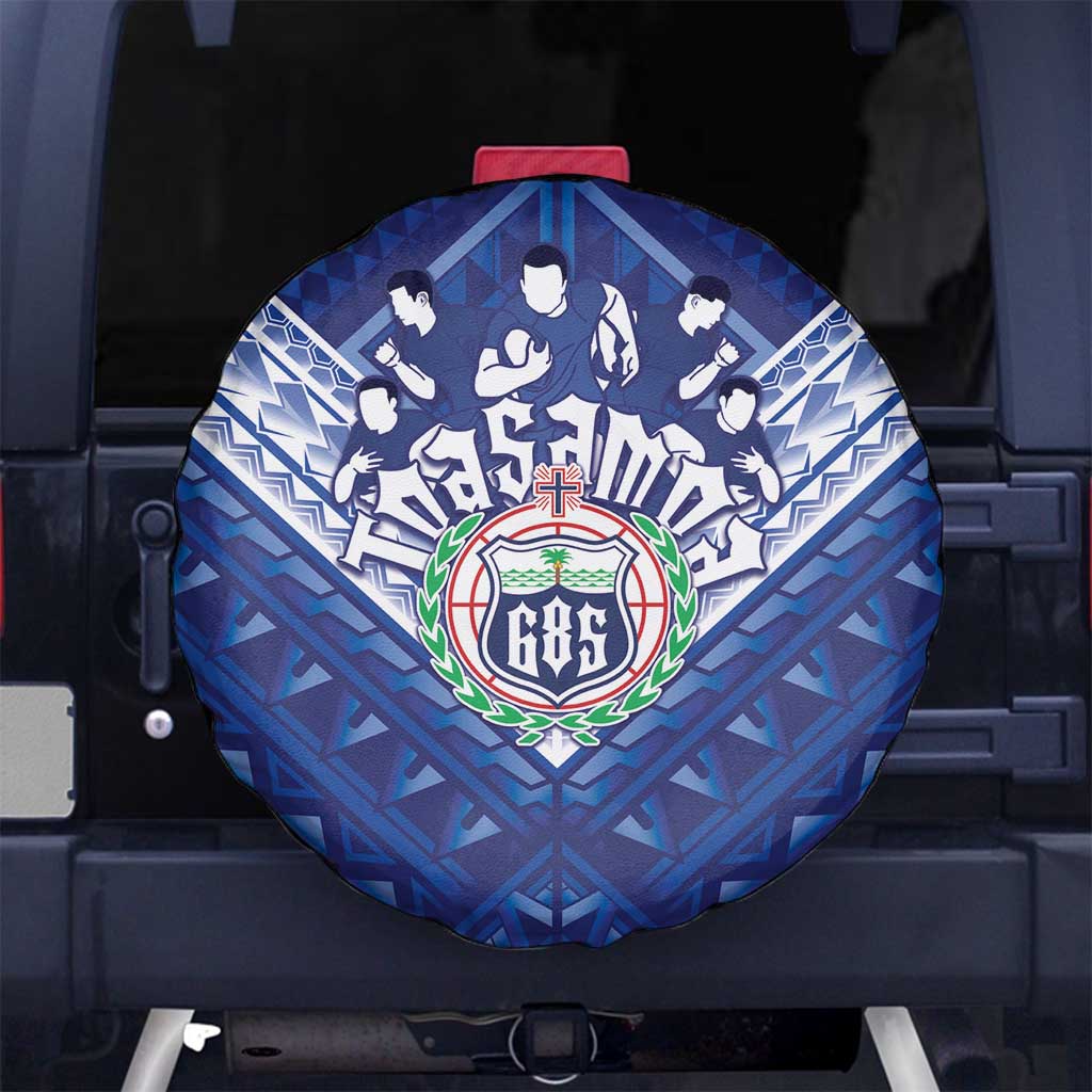 Toa Samoa Rugby Spare Tire Cover Samoan Pride With Tribal Pattern - Polynesian Pride
