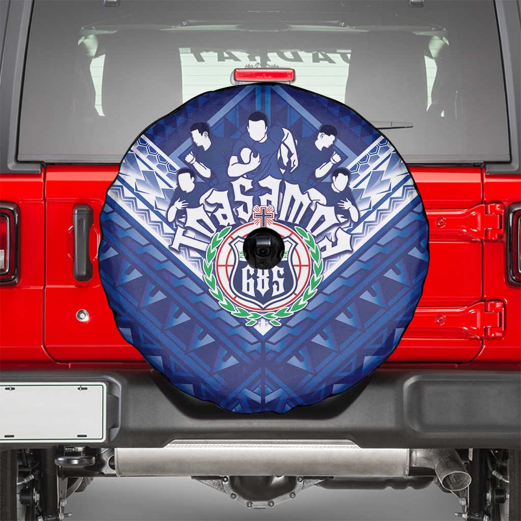 Toa Samoa Rugby Spare Tire Cover Samoan Pride With Tribal Pattern - Polynesian Pride