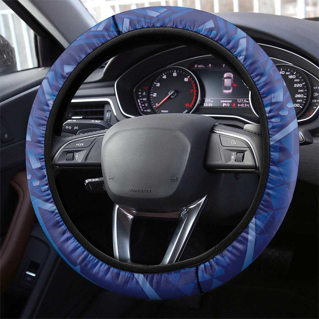 Toa Samoa Rugby Steering Wheel Cover Samoan Pride With Tribal Pattern - Polynesian Pride