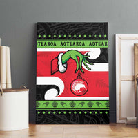 New Zealand Funny Christmas Canvas Wall Art Maori Tiki